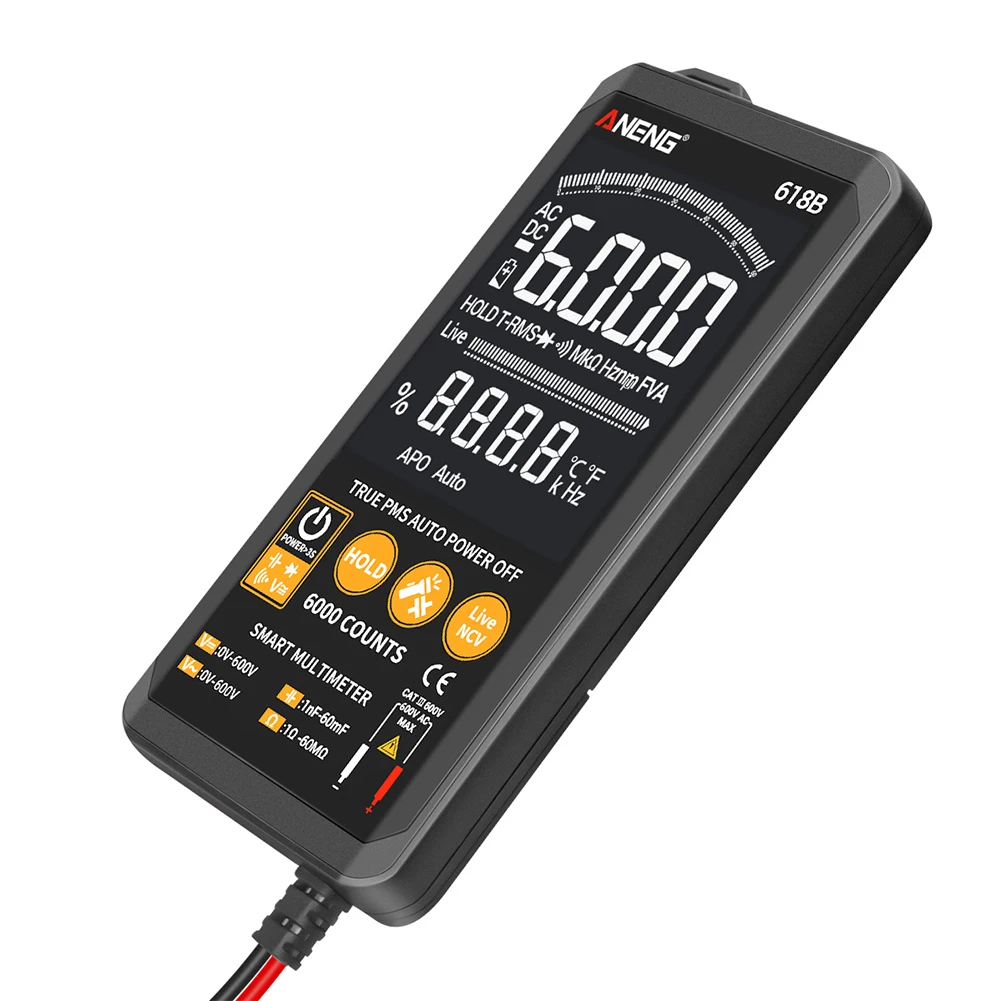 

AC DC Voltage Digital Multimeter Home Touch Screen Mini High Accuracy Resistance Capacitance Measuring Tool Handheld Electronic