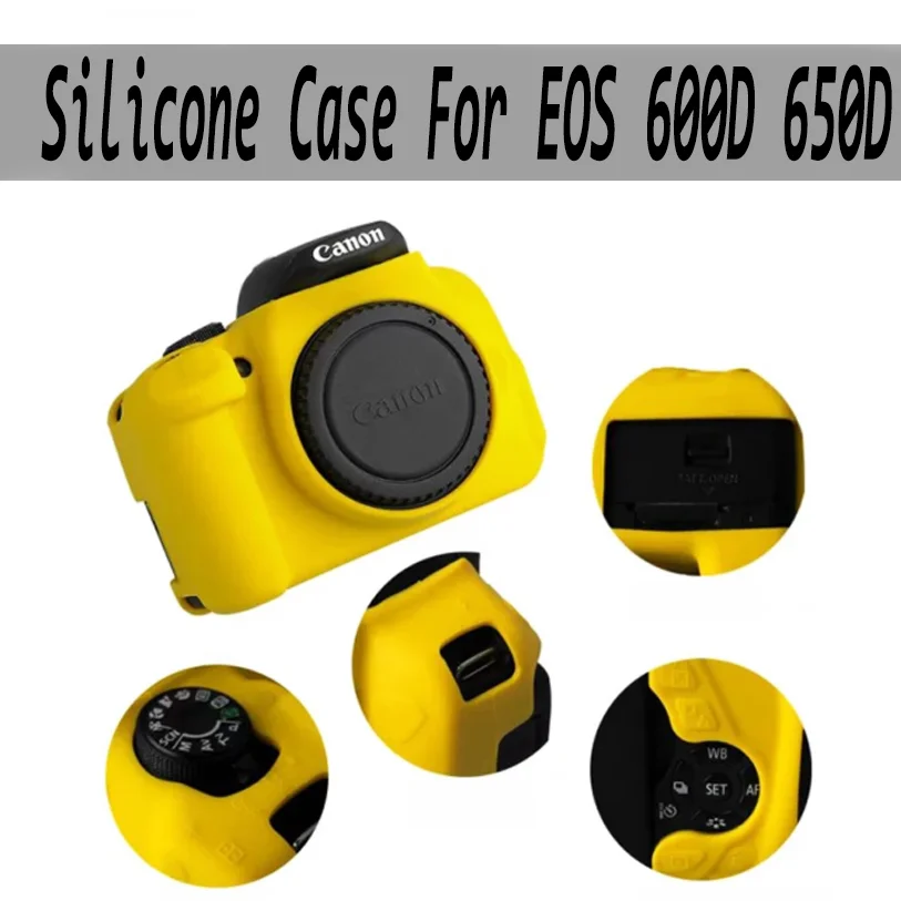 

FOTOFLY For Canon EOS 600D 650D Soft Silicone Case Camera Bags Colour Rubber Cover For Canon 700D Protect Camera Accessories