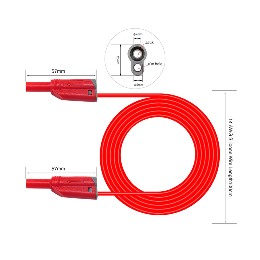 Cleqee P1024 P1036 P1037 P1050 1 высокого качества 4 мм штекер типа "банан" безопасный