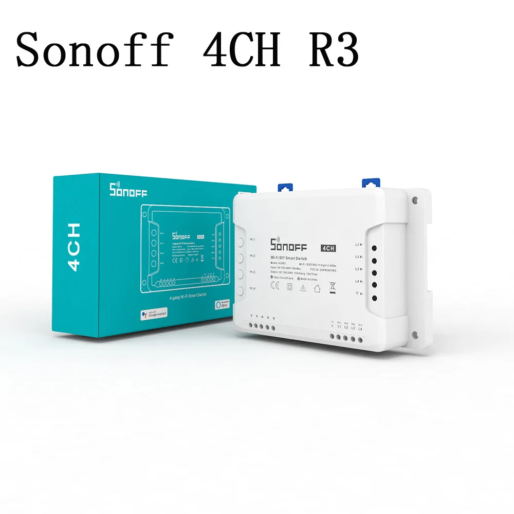 Смарт-выключатель Sonoff R3 с поддержкой Wi-Fi 4 канала | Обустройство дома