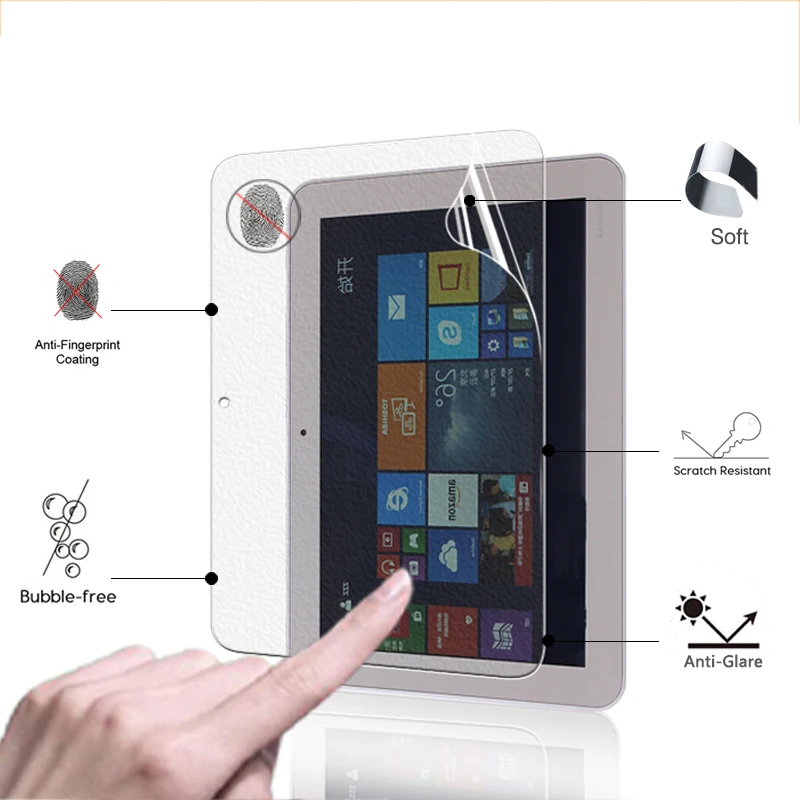 

Anti-Glare Screen Protector Film Matte Film For Toshiba Encore WT10-AT02G 10.1" tablet front protective film + Retail package