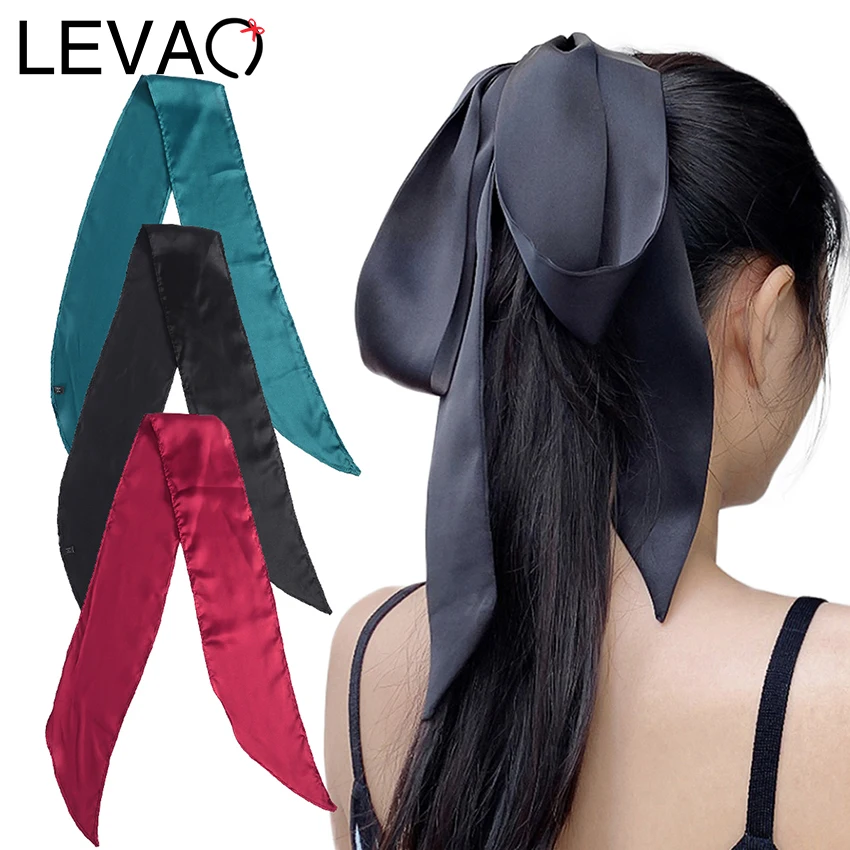 

Levao женские волосы Ленточные резинки для волос, однотонный детский модный шарф Цвет повязка на голову, для девушек и женщин; Волос веревки Га...