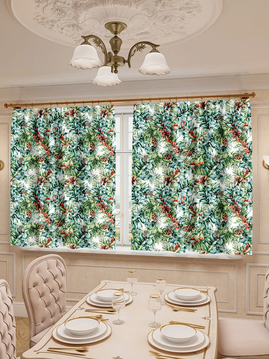 Шторы для кухни LeJoy Home из габардина 180х290 см. (2 шт. 145х180 см (каждая). | Дом и сад