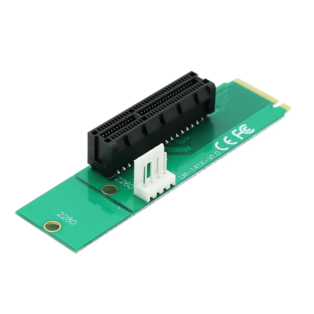 Переходник NGFF M.2 M Key к PCI-E 4X переходник 2260 2280 порт SSD PCIE Mining на с 4-контактным кабелем