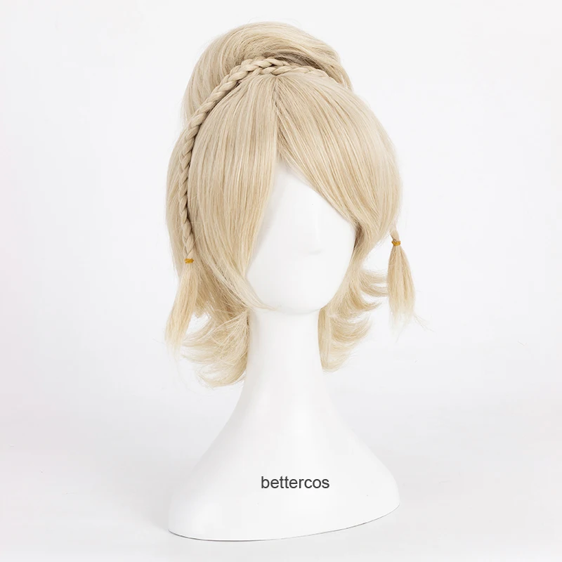 

Final Fantasy XV Lunafreya Nox Fleuret Princess Luna Cosplay Wig Short Light Blonde Heat Resistant Synthetic Hair Wig + Wig Cap