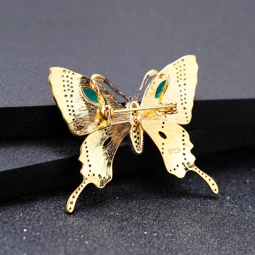 Женская Брошь бабочка из серебра 925 пробы|Украшения для волос броши и украшения