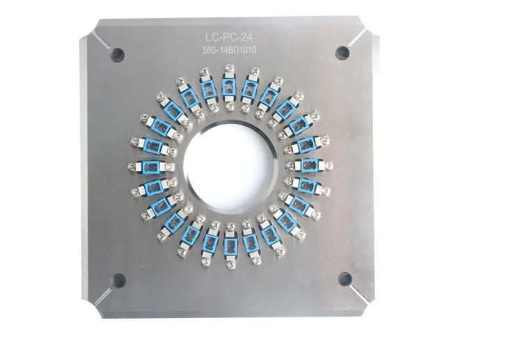 Four Corner Pressurized Fiber Optic 24 Connectors LC/PC-24 Polishing Jig LC UPC Fiber Jumper Polisher Fixtures Discs