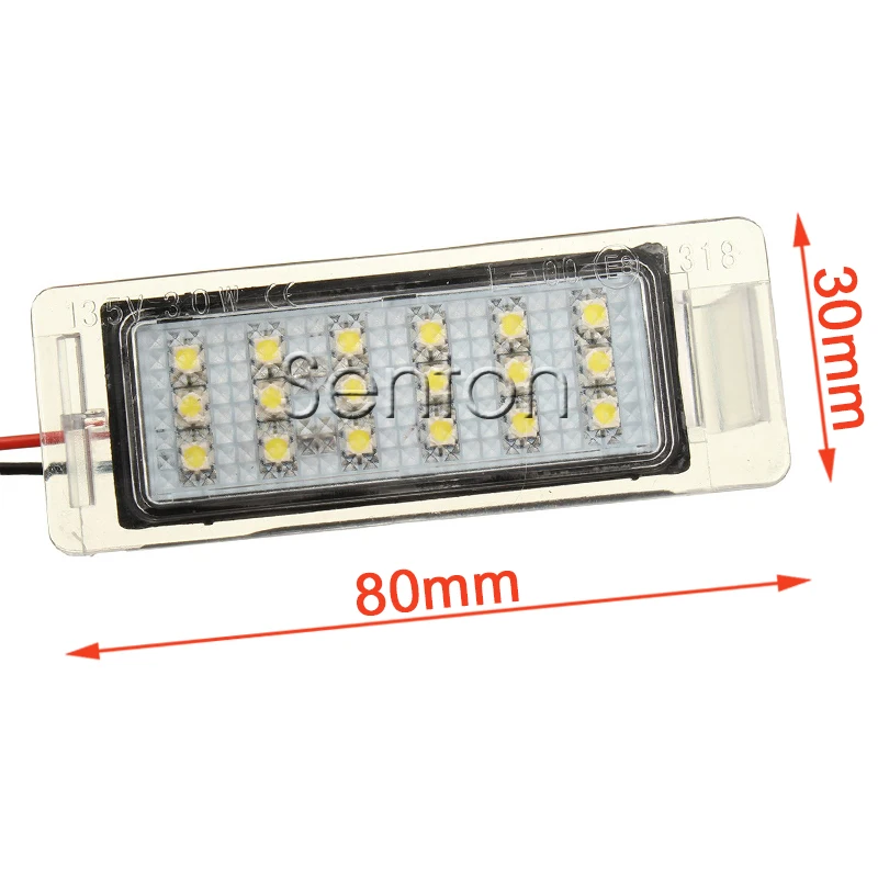 1 пара светильник для номерного знака автомобиля 12 в белый SMD светодиодный canbus