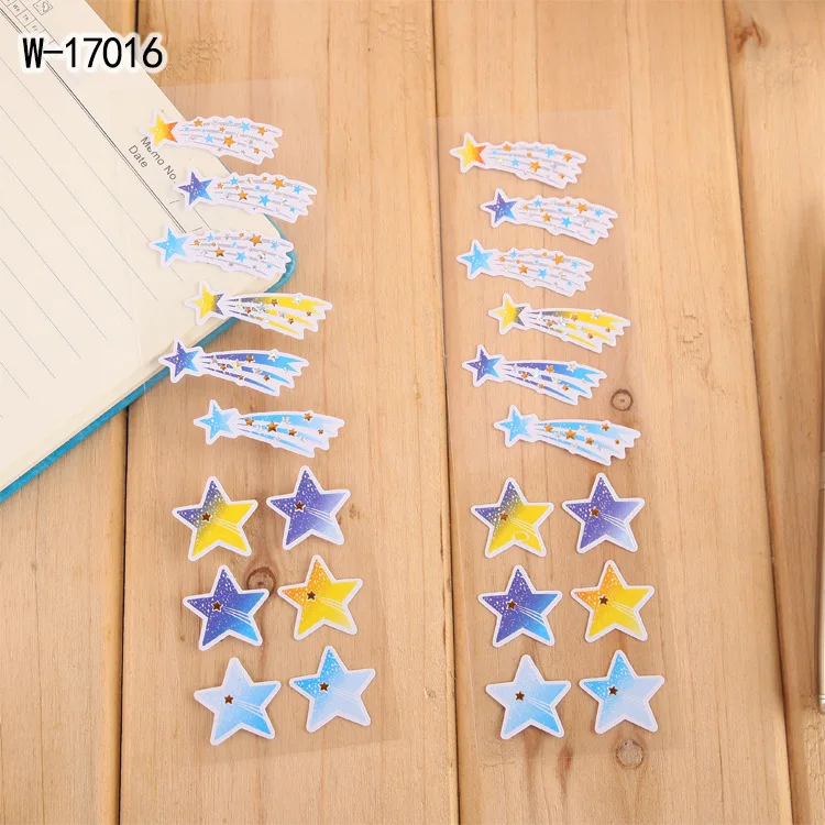 meteor 2 set 2 set Decorative Vintage Journal Diary Gold Paper Flower Plant Stickers Scrapbooking Flakes Stationery - Цвет: meteor 2 set
