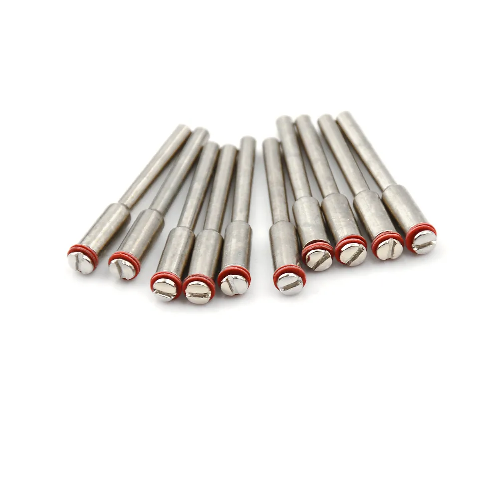 

10Pcs For Dremel Accessories Miniature Clamping Connecting Lever Mandrel Abrasive 2mm Dia Wheel Holder Rotary Hobby Woodworking