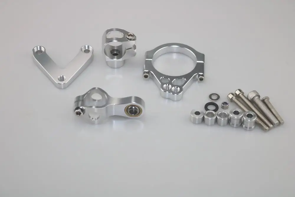 Bracket Silvery Мотоцикл Универсальный стабилизатор демпфер руля Монтажный кронштейн для поездок на мотоцикле DUCATI 848 2008 2009 2010 - Цвет: Bracket Silvery