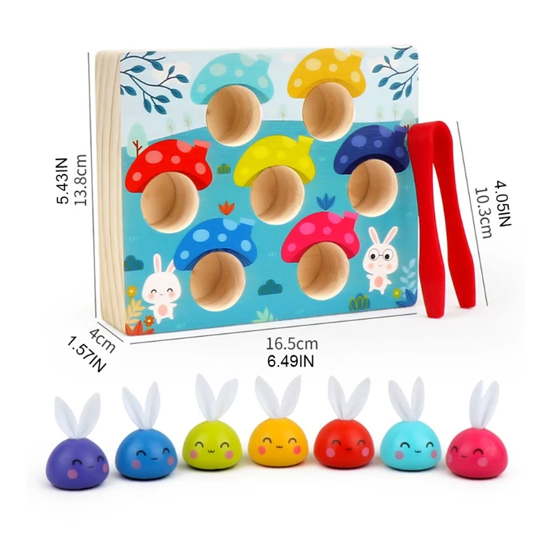 

50LE Preschool Wooden Teaching Aids Colour Sorting Toy for Baby Round and Smooth Surface without Burr Matching Games