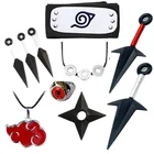 Ожерелье Наруто кунаи, Shuriken, повязки на голову, кольца Итачи, аксессуары для косплея, аниме, аксессуары для экшн-игр, детские игрушки для мальчиков, подарок