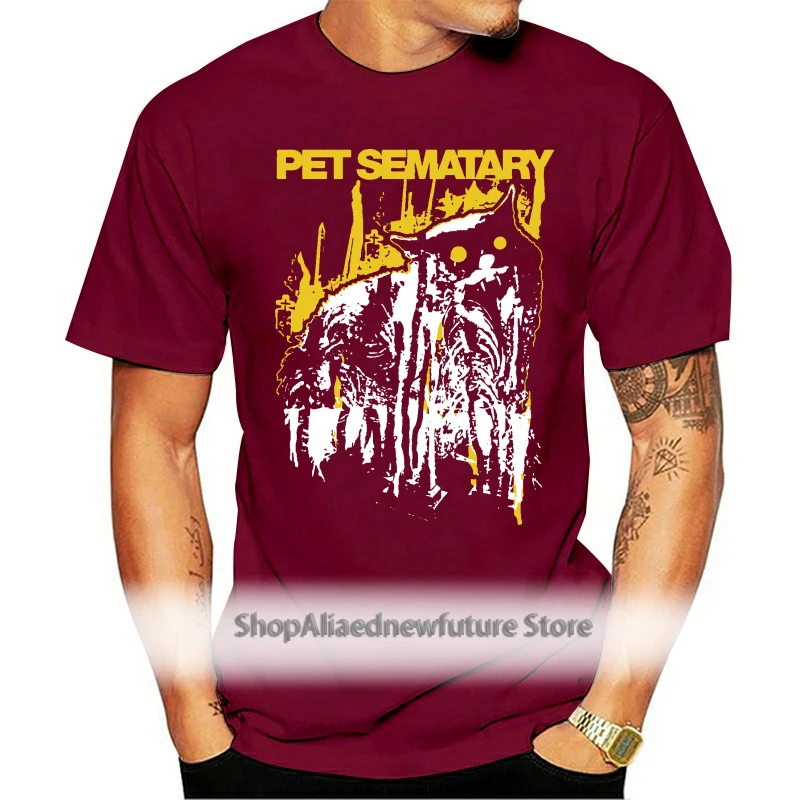 

Pet Sematary Tall T-Shirt Decayed Cat Black Tee
