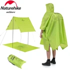 Водонепроницаемый дождевик с капюшоном Naturehike, уличная многофункциональная пончо 3 в 1, навес, туристическая палатка, пончо от дождя
