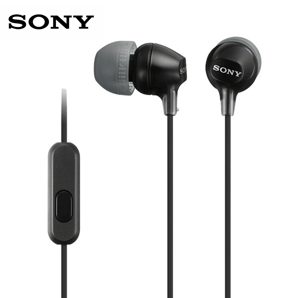 

SONY MDR-EX15AP Stereo Earphones 3.5mm Wired Headset Sport Earbuds HIFI Headphone Handsfree with Mic for Smartphones Music Game