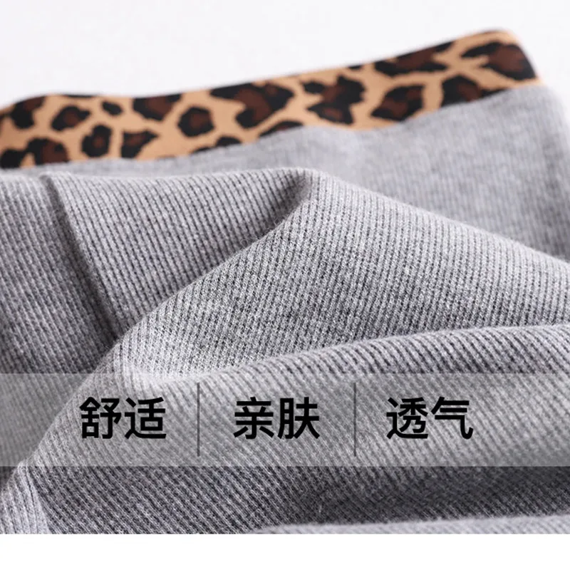 Леопардовые леггинсы с завышенной талией для женщин уютные винтовые нитки