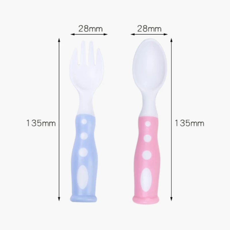 

Spoon for Baby Utensils Set Training Bendable Soft Infant Safe Tableware Auxiliary Food Silicone Spoons Toddler Learn To Eat