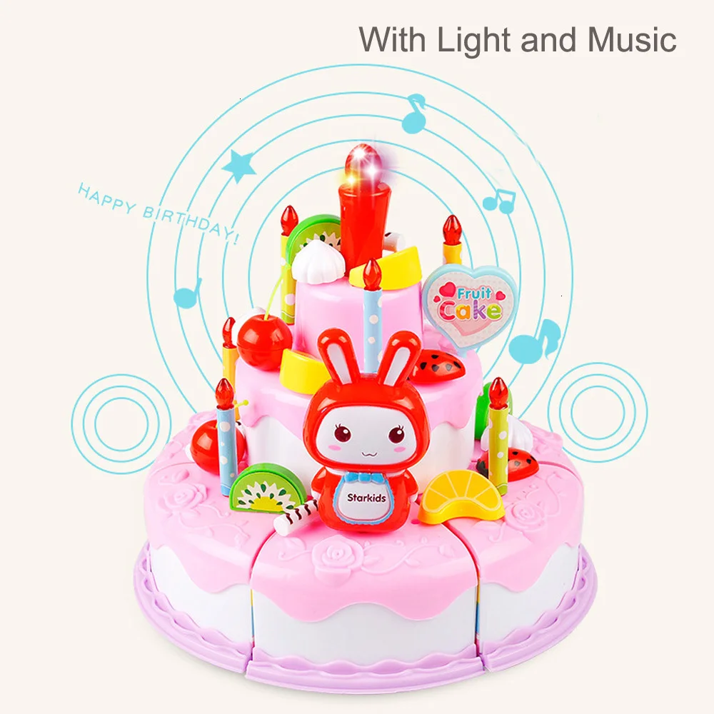 

37-94pcs Set Pretend Play Chocolate Cutting Birthday Cake Kitchen Food Toys Cocina De Juguete Toy Girls Gift for Kids DIY