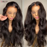 250 density 13x6 hd transparent body wave lace front wig brazilian human hair wigs remy 30 inch lace front wig for black women
