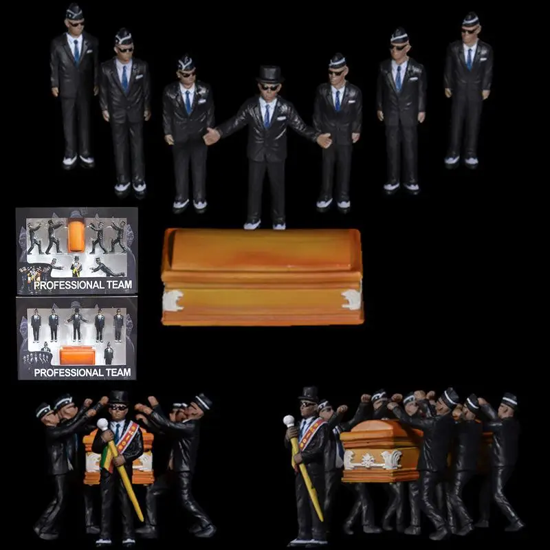 

RCtown Black Man Lift The Coffins Model Doll Cosplay Collection Figure for Decoration Cartoon doll Toy for Adult Kids As Gift