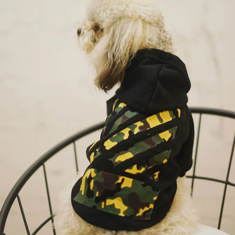 Одежда для домашних питомцев весенний тонкий камуфляжный комбинезон свитер с