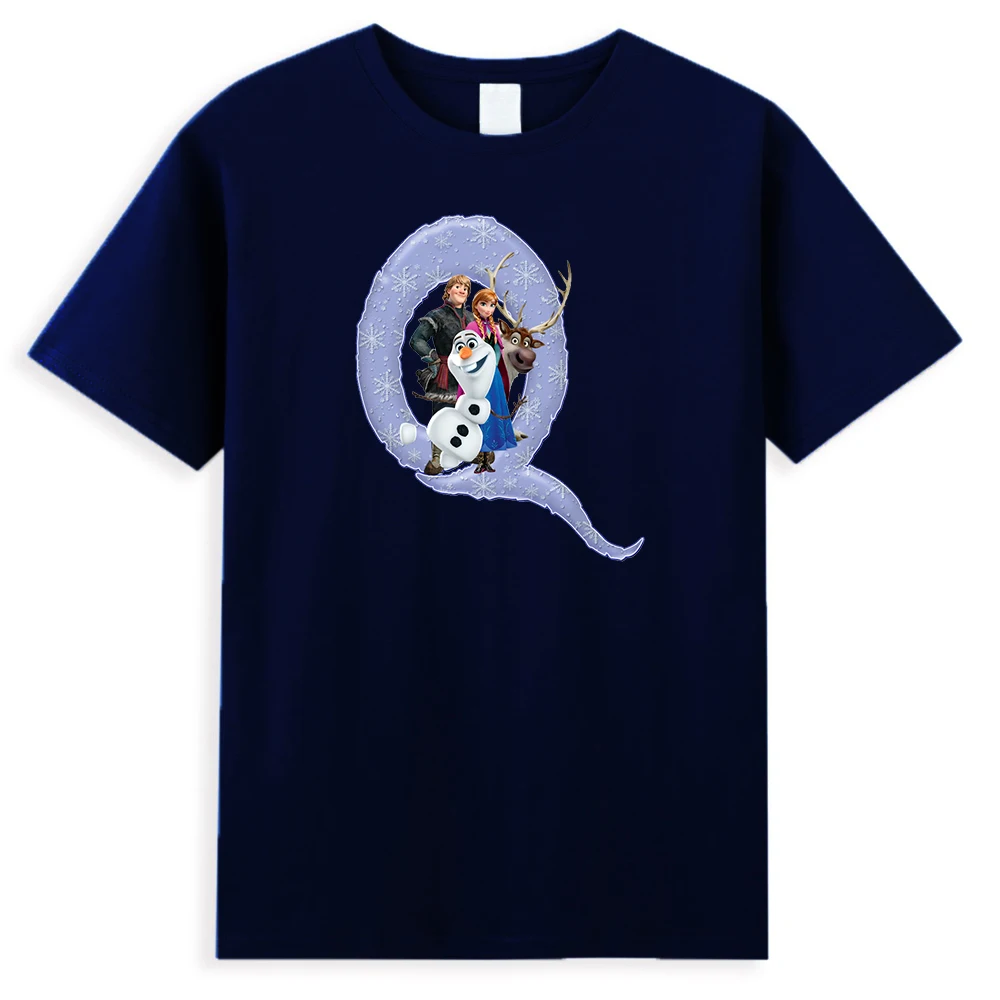 Футболки с принтом надписи Холодное сердце Анны и Кристофа мужские топы надписью