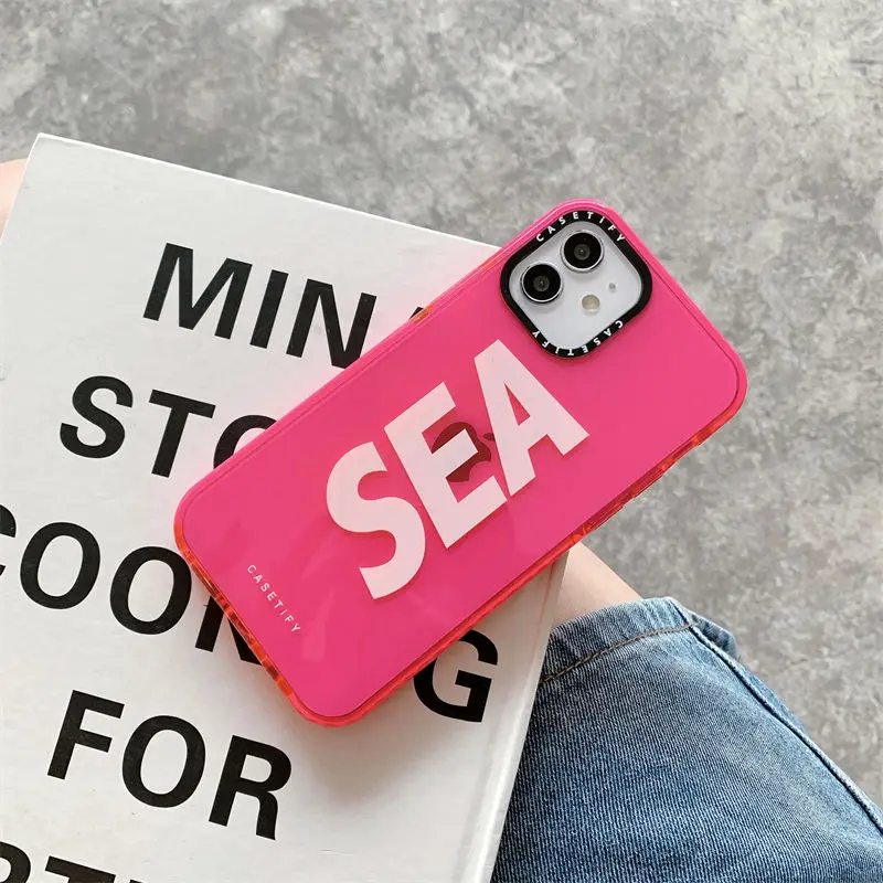 Модный чехол для телефона с надписью Tide IPhone 12 11 Pro X XR XS MAX 7 8 6 Plus простой мягкий