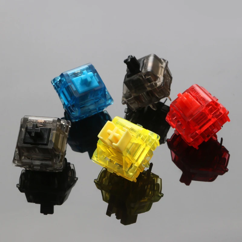 Gateron Ink V2 Switches Transparent Smokey Housing Blue Yellow Red Black Silent Black Mechanical Keyboard Custom Switch 5pin