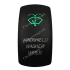 Переключатель стеклоочистителя DPDT, 12 В, 24 В, 7-контактный, вкл.-ВЫКЛ., зеленый и синий светодиодные кнопки для автомобиля