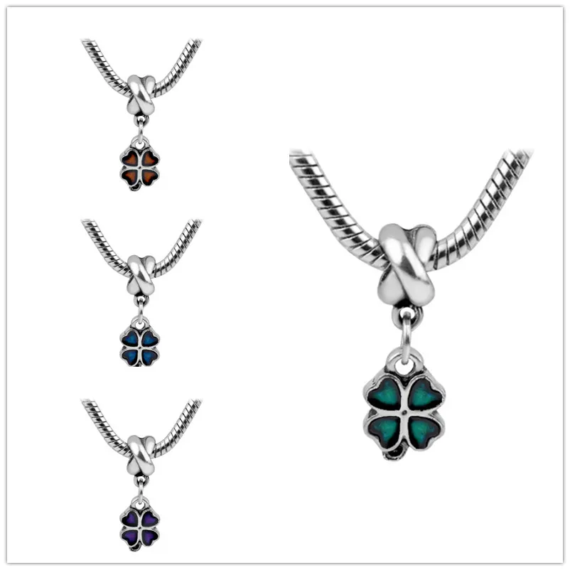 Четырехлистный клевер падение кулон с маслом в Корейском стиле Love Подвеска виде