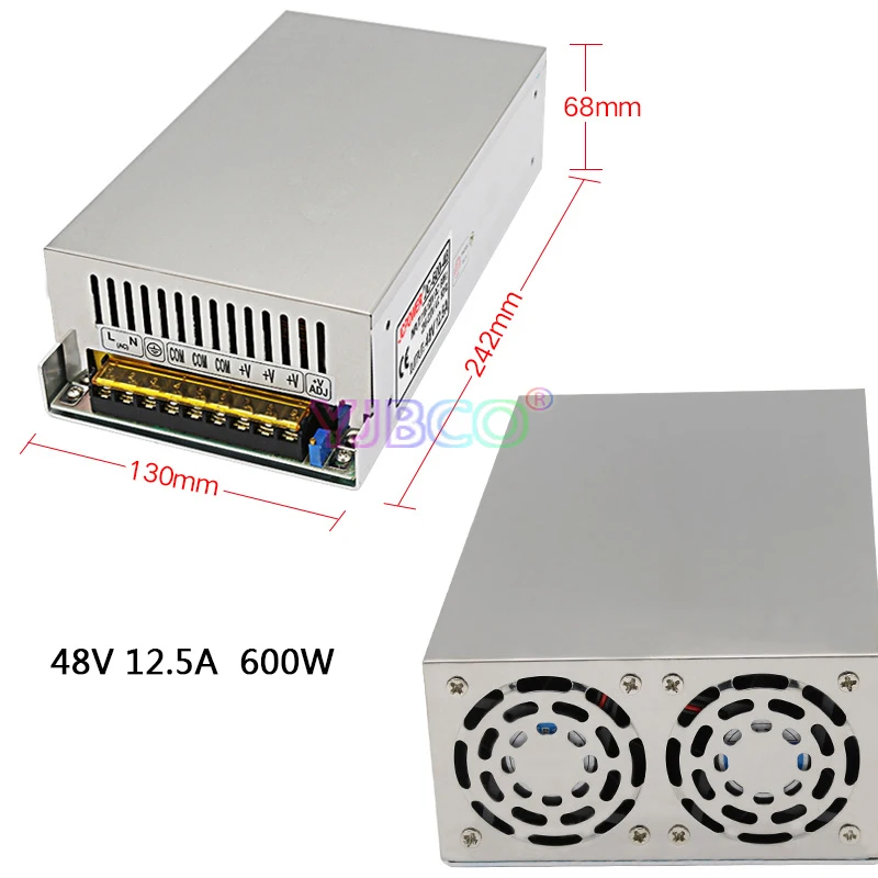 Регулируемый импульсный источник питания DC48V 3A/5A/7 5/10A/12.5A/15A Swich Driver Transformer D48v для