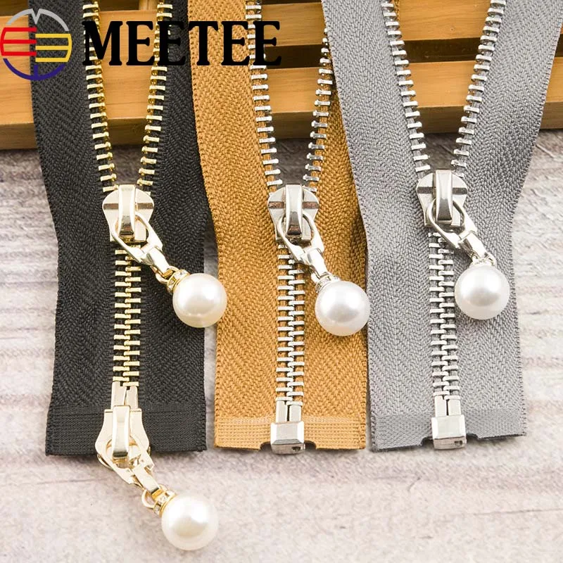 1 шт. 85 см 120 5 # металлическая молния с жемчугом Экологичная куртка открытым