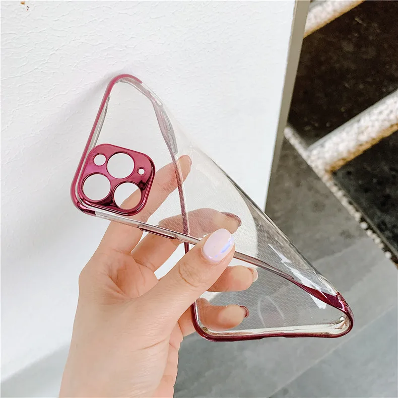 Прозрачный чехол для Apple iPhone 11 Pro Max Мягкий бампер с покрытием защита объектива
