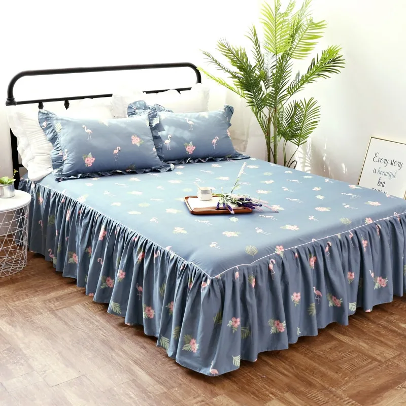 Однотонная пылезащитная постельная юбка denisroom в скандинавском стиле из 100% хлопка