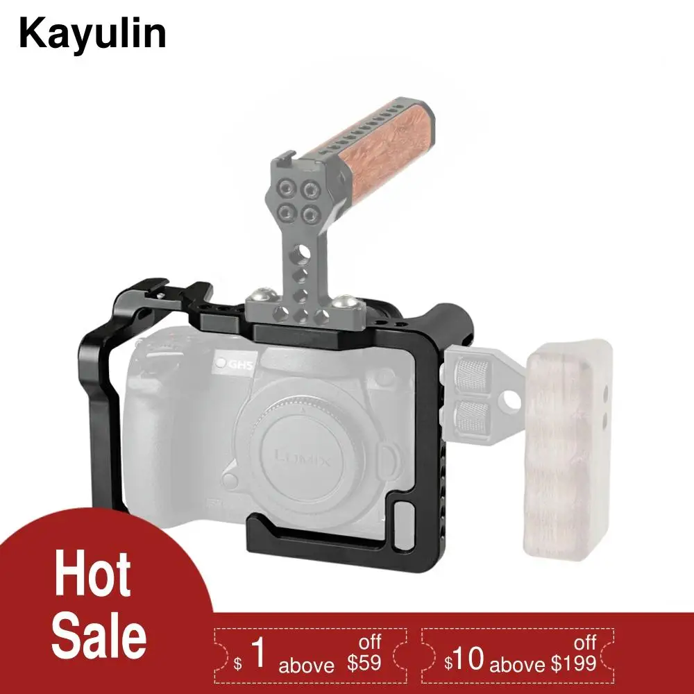 Kayulin DSLR gh5 корпус для камеры полная Рамка с башмаком 1/4 резьбовые отверстия Panasonic