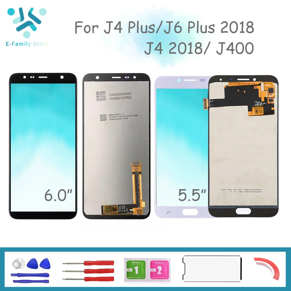 Сменный сенсорный ЖК экран E family для Samsung Galaxy J4 2018 J400 Plus J6 J410 J610|Экраны мобильных