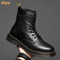 giyu 2021 autumn and winter new chelsea men martin shoes genuine leather england mens boots large size casual shoes