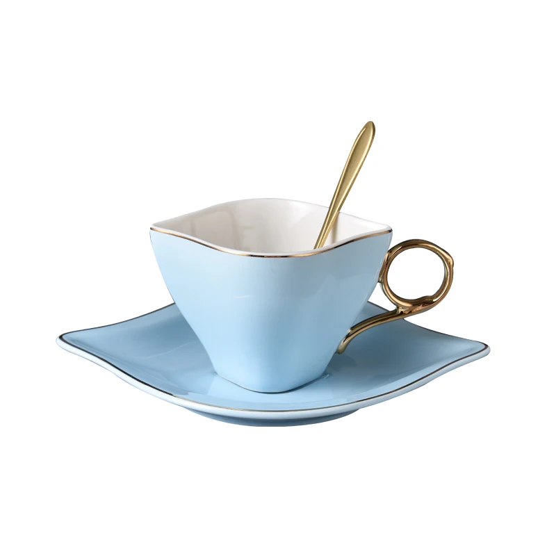 

Creative Coffee Cup And Saucer Set European Ceramic Teacup Porcelain Afternoon Tea Party Home Drinkware Decoration