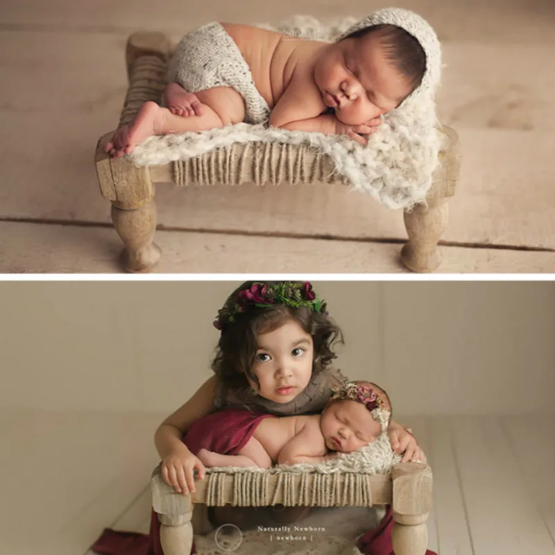 Новорожденный ребенок ретро пеньковая веревка реквизит для фотосъемки