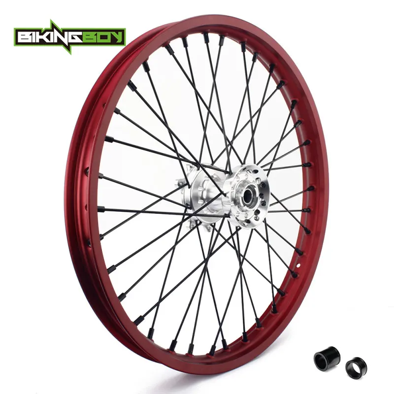 711 611 Front Silver BIKINGBOY 2" 19" обод колеса концентратора для HONDA CR 125 250 R 02-13 CRF250R 04-19 CRF250X CRF450R 02-19 CRF450X 18 17 16 15 спереди и сзади - Цвет: 711 611 Front Silver