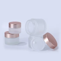 100g 20g 30g 50g 1oz skin care clear cream rose gold 5g empty luxury packaging frosted pink glass cosmetic jars