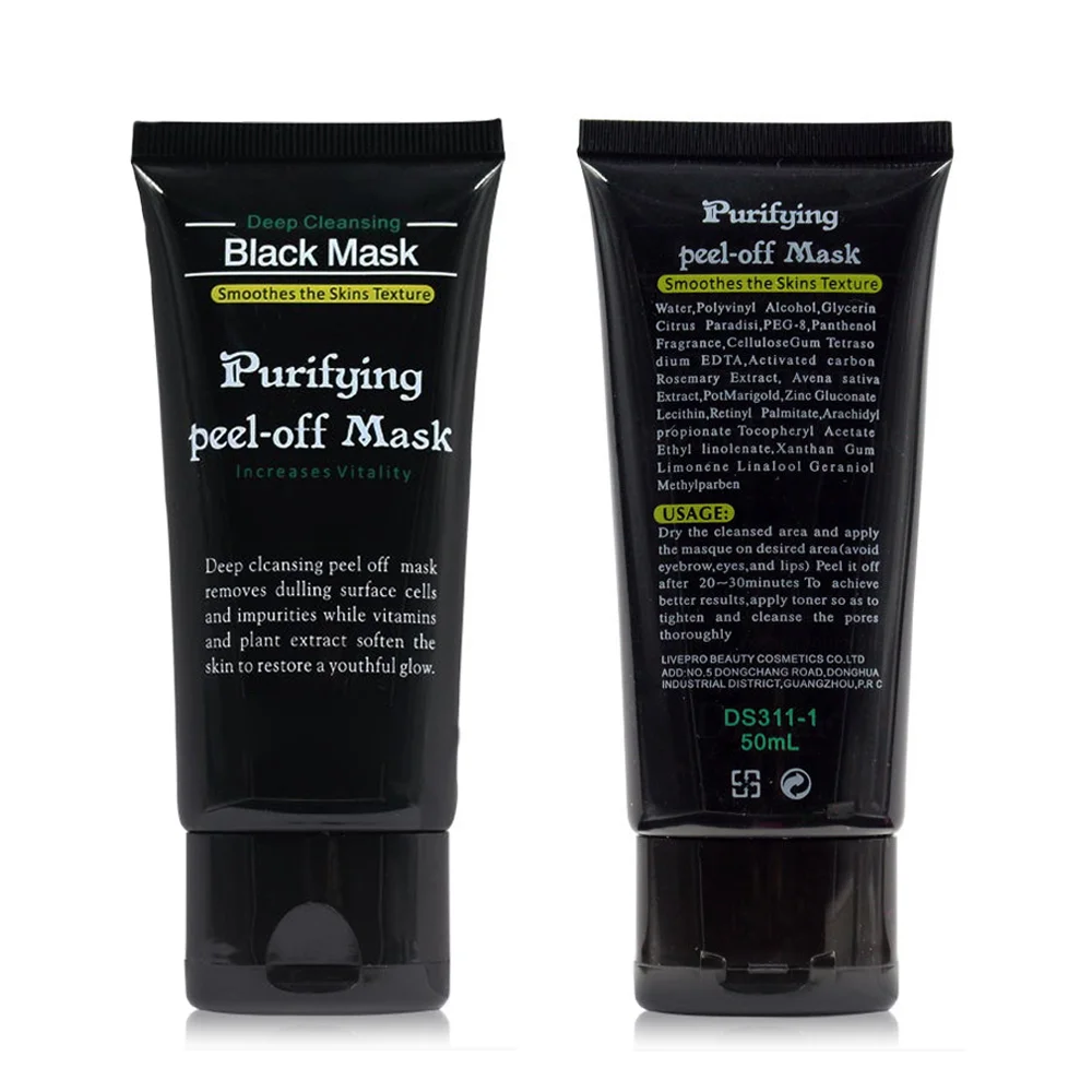 Бамбуковая черная маска с древесным углем глубокое очищение Очищающая от черных