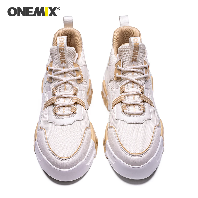 ONEMIX/спортивная обувь для мужчин в стиле ретро белые кроссовки спортивная