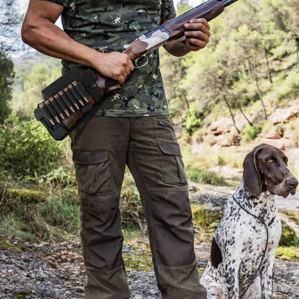 

Tactical Hunting Rifle Shell Buttstock 8 Rounds Shell Holder Ammo Pouch Molle Elastic Shells Pouch Hunting Gun Accessories