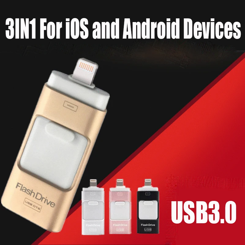 USB 3 0 флеш накопитель 128 ГБ флэш 256 u диск OTG для iPhone/iPad/iPhone 7 iPod iOS и ПК/Android телефон|USB