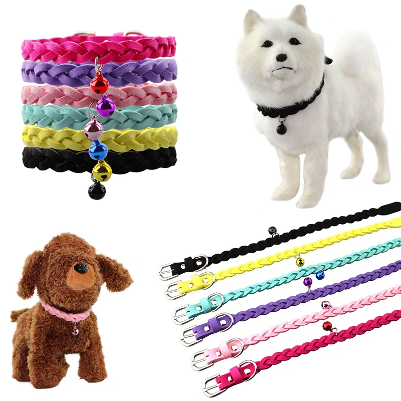 Ошейник для собак ошейник в оплетке щенков и кошек регулируемый домашних