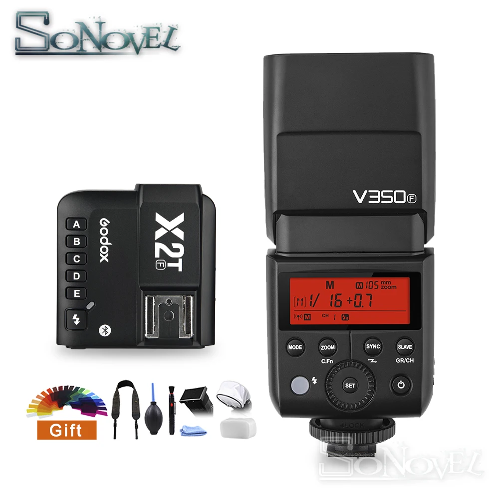 Godox V350F TTL HSS 1/8000s X системная вспышка для камеры Speedlite со встроенной литий ионной