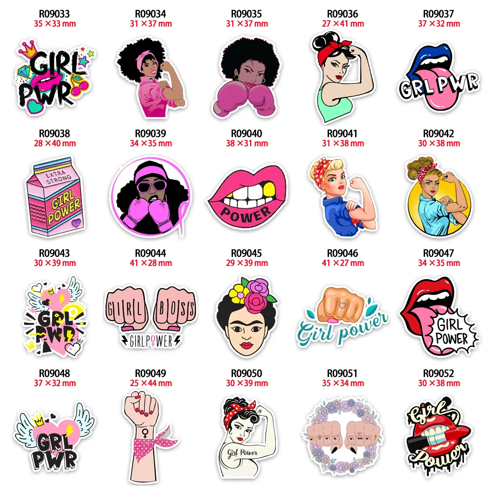 

New Lovely Girl Power Cartoon Flatback Planar Resin Printed for Hair Bows Crafts 30pcs/lot R0903