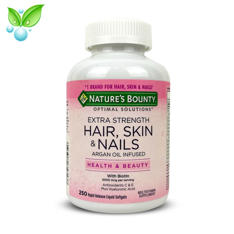 Коллаген биотин капсулы American Original Nature's Bounty 250 капсул дополнительная яркость
